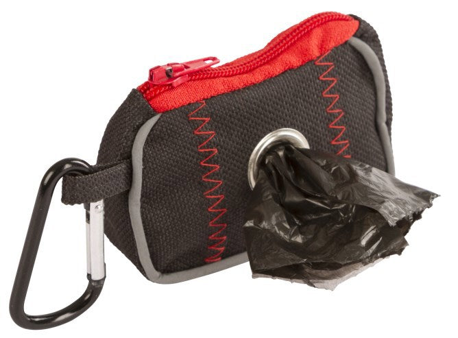 Abi produkter poop bag dispenser sort rød nylon