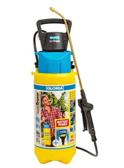Gloria - autopumpesæt - 5l tryksprøjte med automatisk pumpe