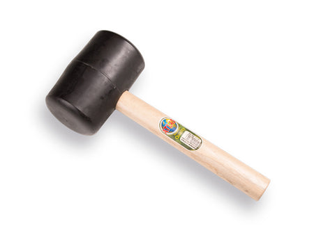 Mm eurotool gummihammer nr. 9 hårde 2 kg 90 shore med håndtag