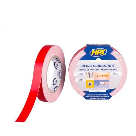 Hpx produkter dobbeltsidet montering klæbende tape hvid 19mm x 5m