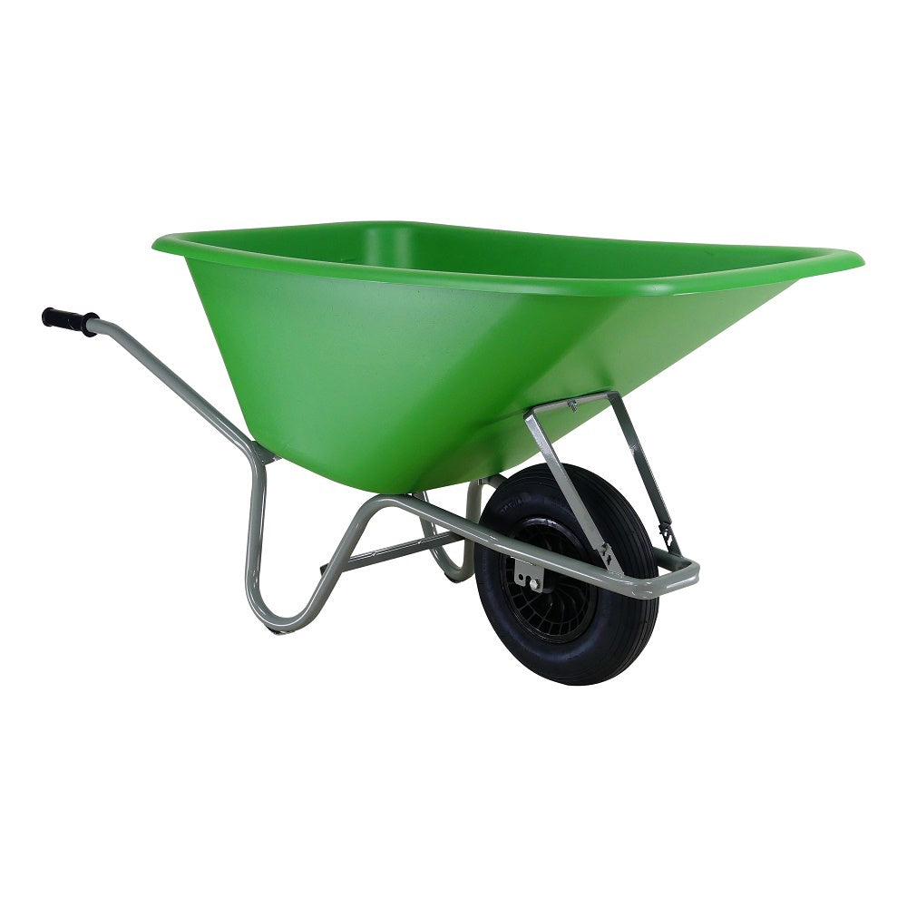 Altrad produkter trillebør forza 165l hdpe container grøn pneumatisk dækhjul