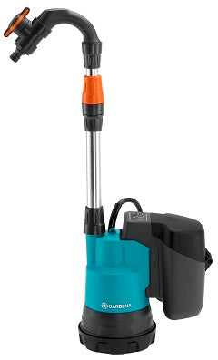Gardena produkter batteri regntønde pumpe 2000 2 18v p4a sæt