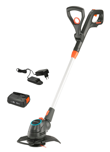 Gardena comfortcut 23 18v p4a sæt græstrimmer (grå orange, 14701-20, batteri inkluderet)