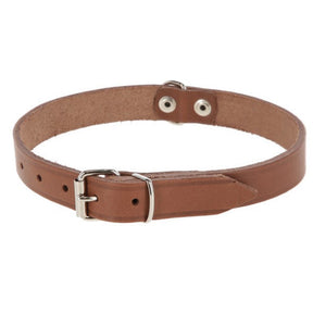 Produkter hundehalsbånd læder 12mm natur