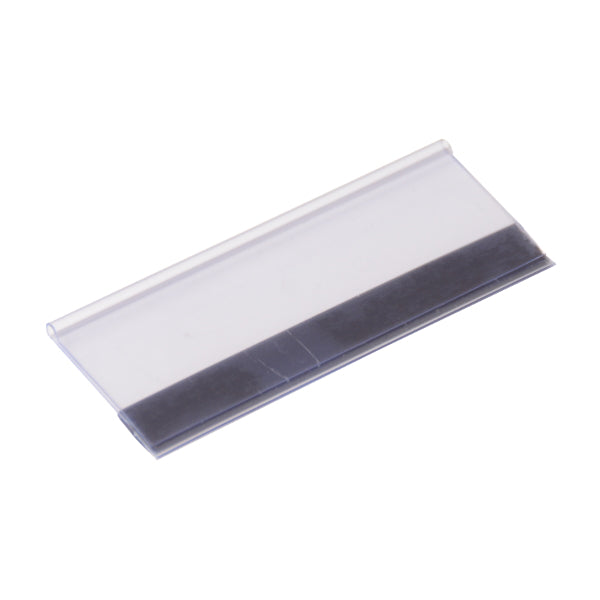 Produkter prisliste 100x38mm gennemsigtig med magnetbånd