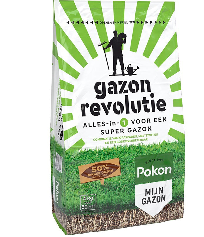 Pokon produkter græsplæne revolution 4kg til 80m2