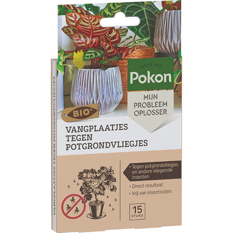 Pokon bio klæbrige fælder mod pottejordsfluer 15 stk