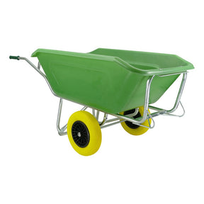 Fort products wheelbarrow f s 350l green galvanized base 2 mm wheel