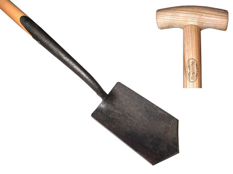 De hvide produkter spids spade svanehals med læbe med askeskaft 75cm dewhite