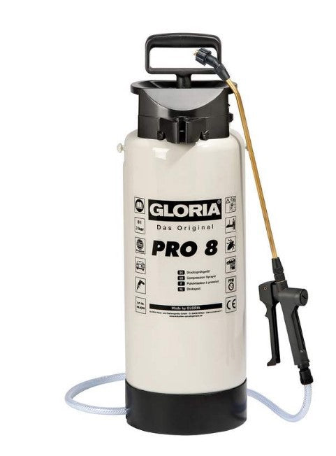 Gloria produkter tryksprøjte pro 8 knst 8 liter oliebestandig