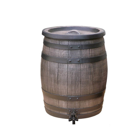Roto producten regenton houten look bruin pluskraan 50l
