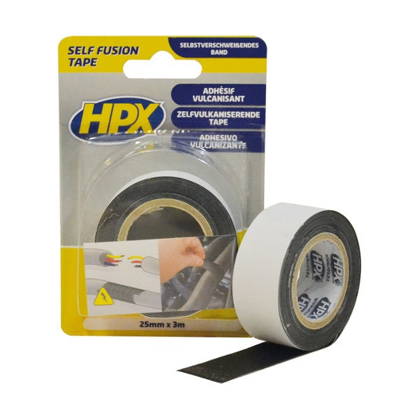 Hpx produkter selvvulkaniserende tape sort 25mm x 3m blister