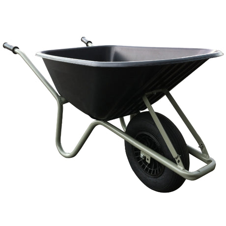 Fort produkter trillebør allrounder 100l pp beholder sort grå base 1