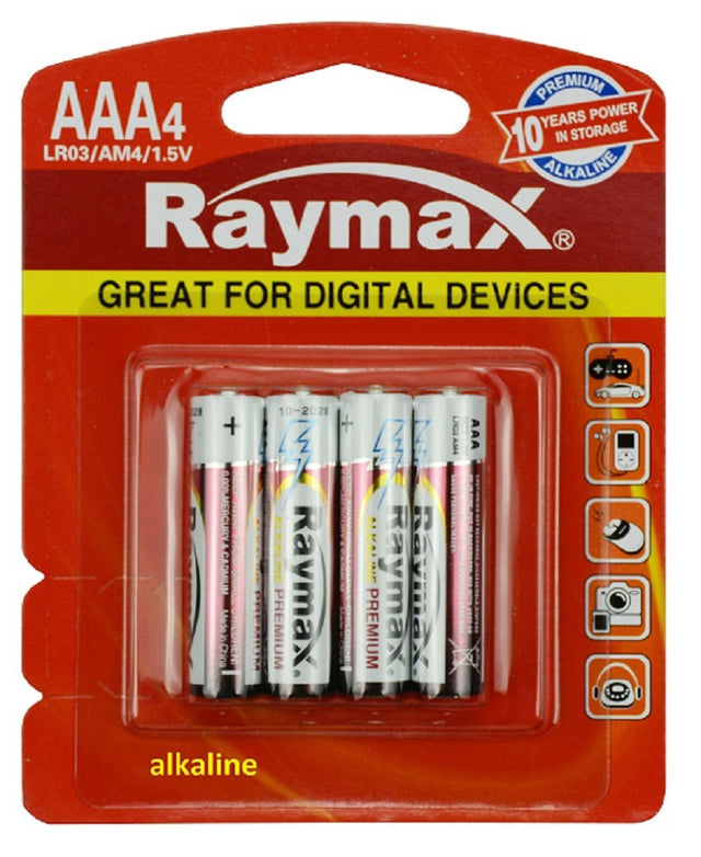 Raymax produkter batteri penlite mini alkaline lr03 aaa 1 5v x4 stk