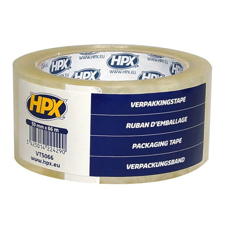 Hpx-pakketape | gennemsigtig | 50 mm x 66 m - vt5066 - vt5066