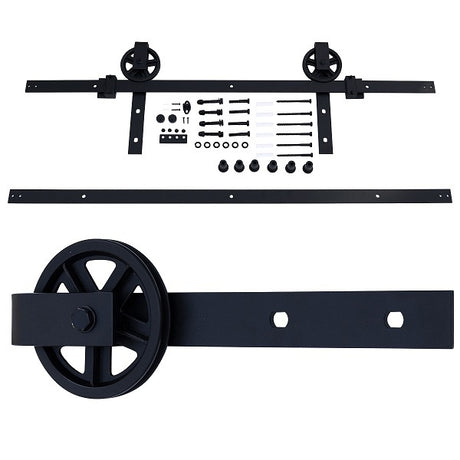Waelbers producten hangrolset wiel met rail in 2 gedeelten 2000mm