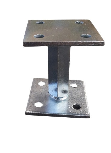 Waelbers stolpeholder højdejusterbar 90x90, blå galvaniseret (gv) - 1 stk. - 426531.99