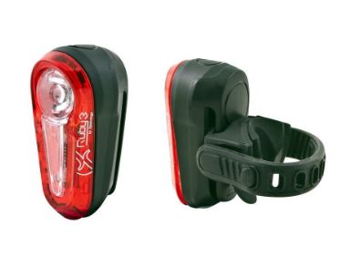 Spanninga baglys Ruby3 XB Flash 3 LED inkl. Batterier
