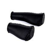 Velo Handle Leather Ergo 92 135mm sort