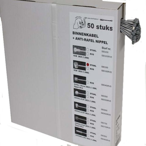 Slurf kabel inde i sbd300 ds en 50 rustfri stål 225mm bremse ton + anti-fray nip.