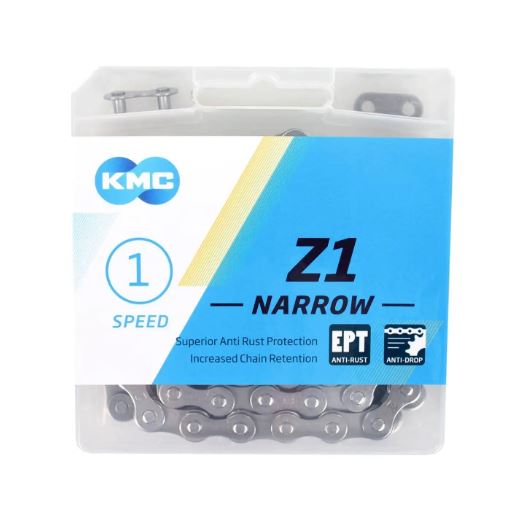 KMC Bicycle Chain Z1 Smal 1 2x3 32 - Sølv, 112 links