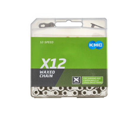 Kmc ketting x12 12v 126l waxed zilver zwart