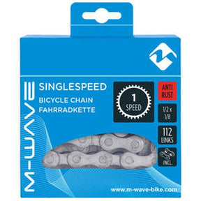 M-bølgekæde 1 2 x 1 8 tommer 112 Links 1s Anti-Rust Silver