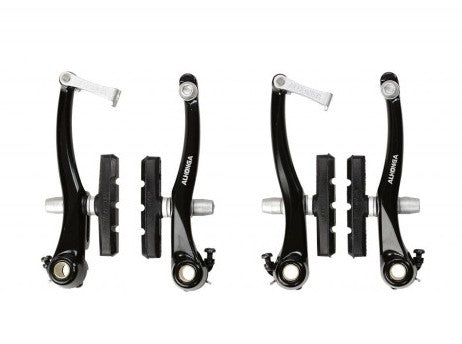 V-brake rem-set sort front + bagud komplet