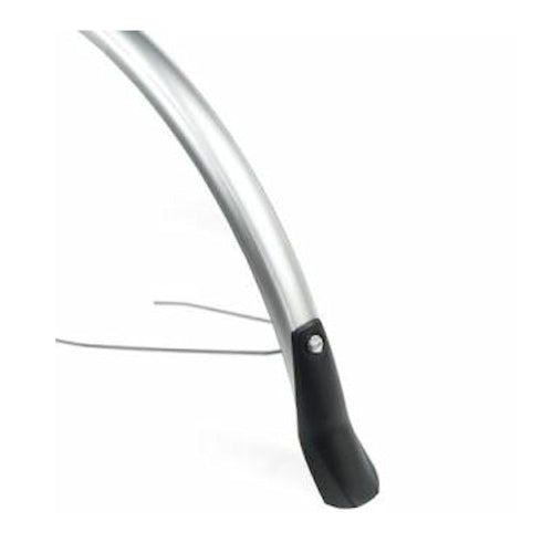 Eurofender Snello Bag Fender 28 51 mm bred, farve: sølvplast