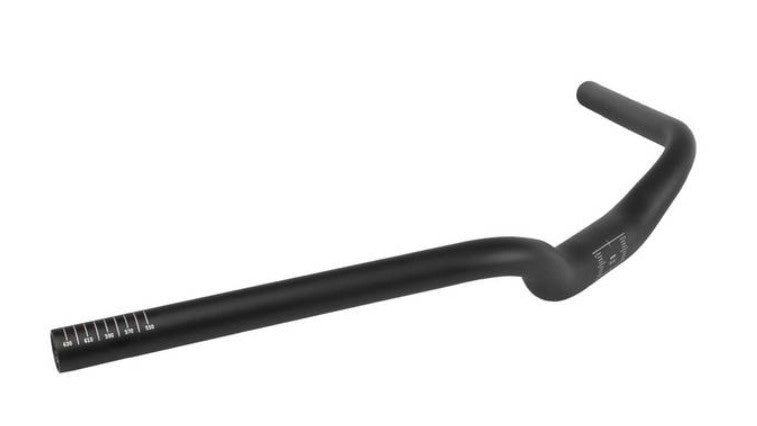 Styr model e-trekking 640 mm, stigning 38 mm, 31,8 aluminium mat sort