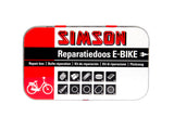 Reparationsboks e-cykel aluminium rød hvid 14-delt