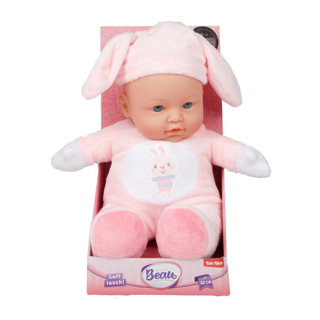 Toi-legetøj beau blød babydukke i dyredragt 31cm 3 assorteret