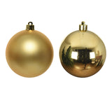 Decoris julekugler af plast, blank guld, dia. 6 cm, 12 stk