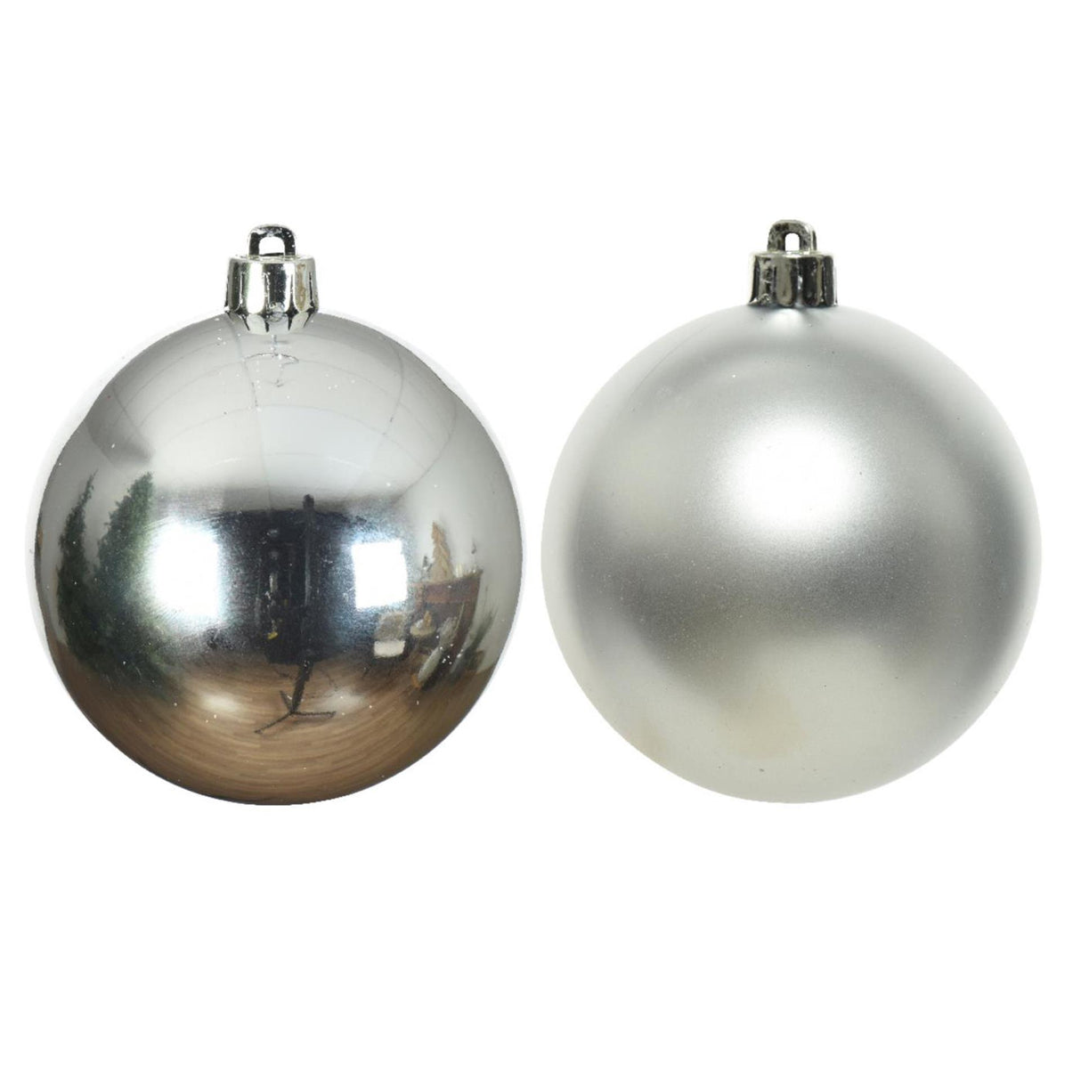 Decoris julekugler af plast, blank guld, dia. 8 cm, 6 stk