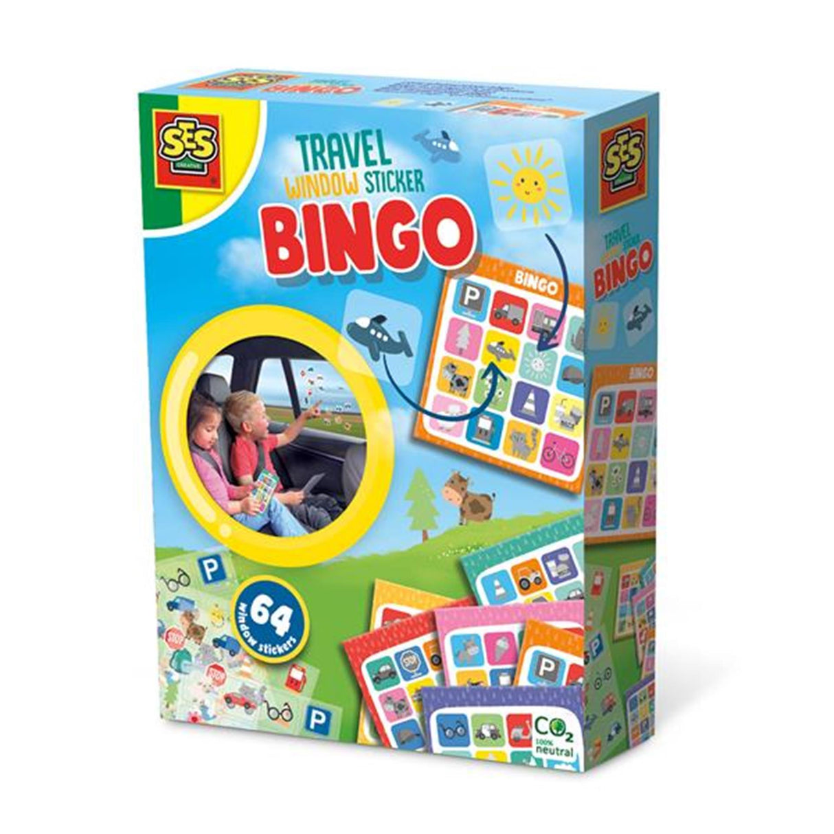 Ses rejsespil vindue klistermærke bingo