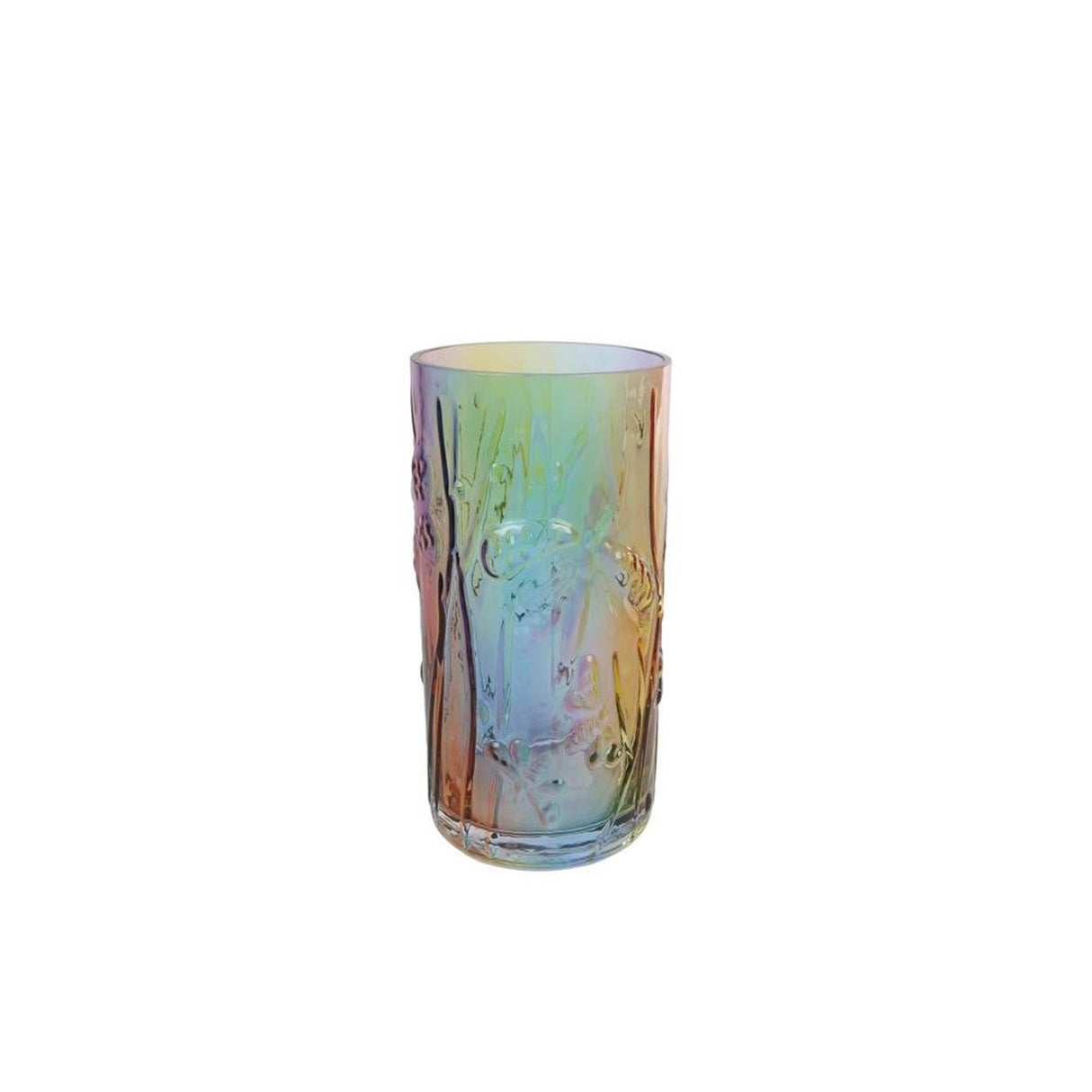 Cosydecor vase rainbow s flerfarvet glas dia.8,5x17cm