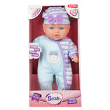 Toi-legetøj beau blød babydukke 31cm med lyd 3 assorteret