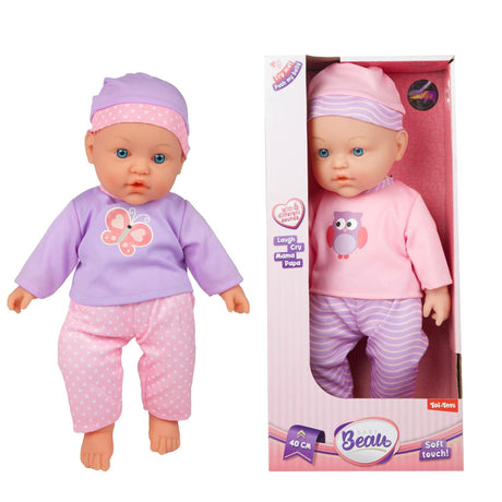 Toi-legetøj beau blød babydukke 40cm med lyd