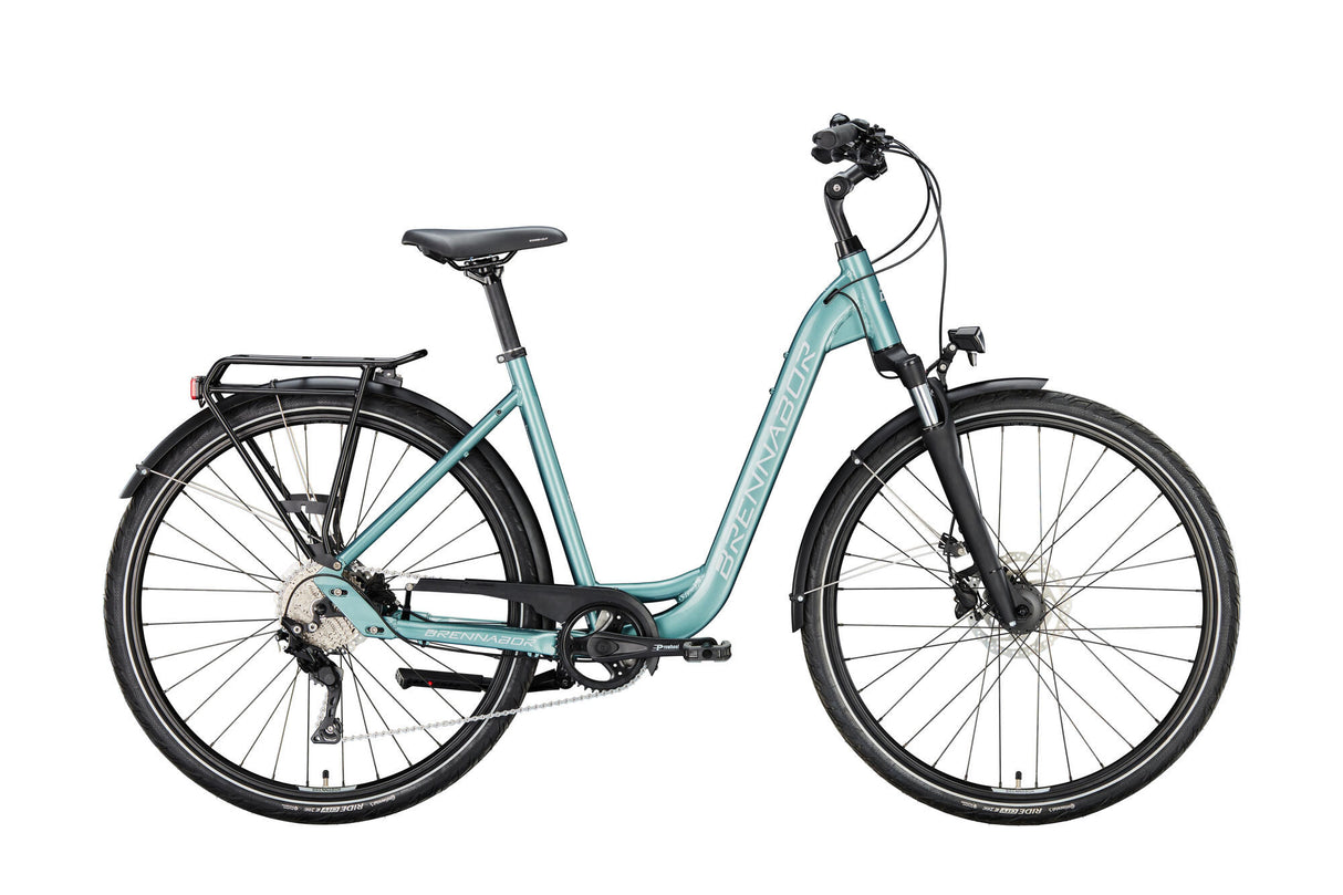 Brennabor trekkingcykel T-44 mod. 24 cykel trekking t-44 28 55 wave 16sp. blåsølv