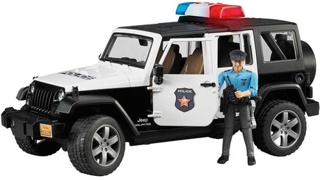 Bruder Jeep Wrangler Rubicon politibil med politibetjent