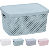 Opbevaringsløsninger opbevaringsboks med låg 3,5 liter 23x17x12cm plast 4ass