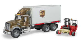 Bruder Mack Granite UPS lastbil med gaffeltruck