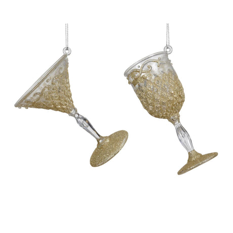 Decoris vedhæng cocktail vinglas 4,3x10x3,8cm