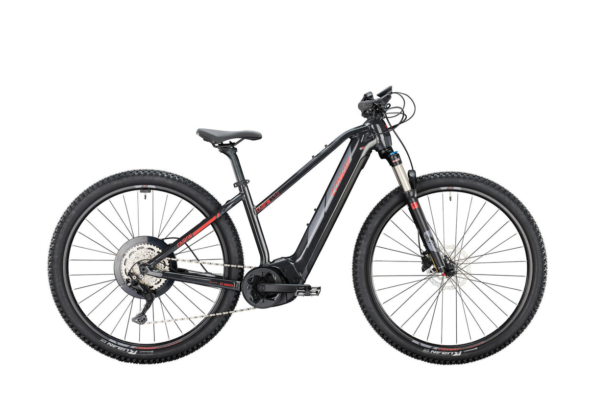 Conway elektrisk mtb hardtail cairon s 5.0 mod. 24 ebike conw.cairon s 5.0 29 45 pedal. 9sp sort rød