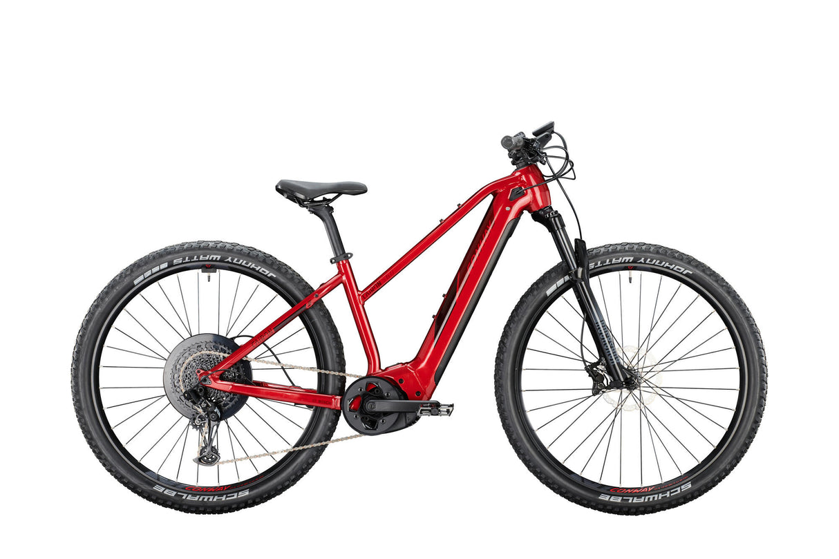 Conway elektrisk mtb hardtail cairon s 6.0 mod. 24 ebike conw.cairon s 6.0 29 45 pedal. 12sp rød grå