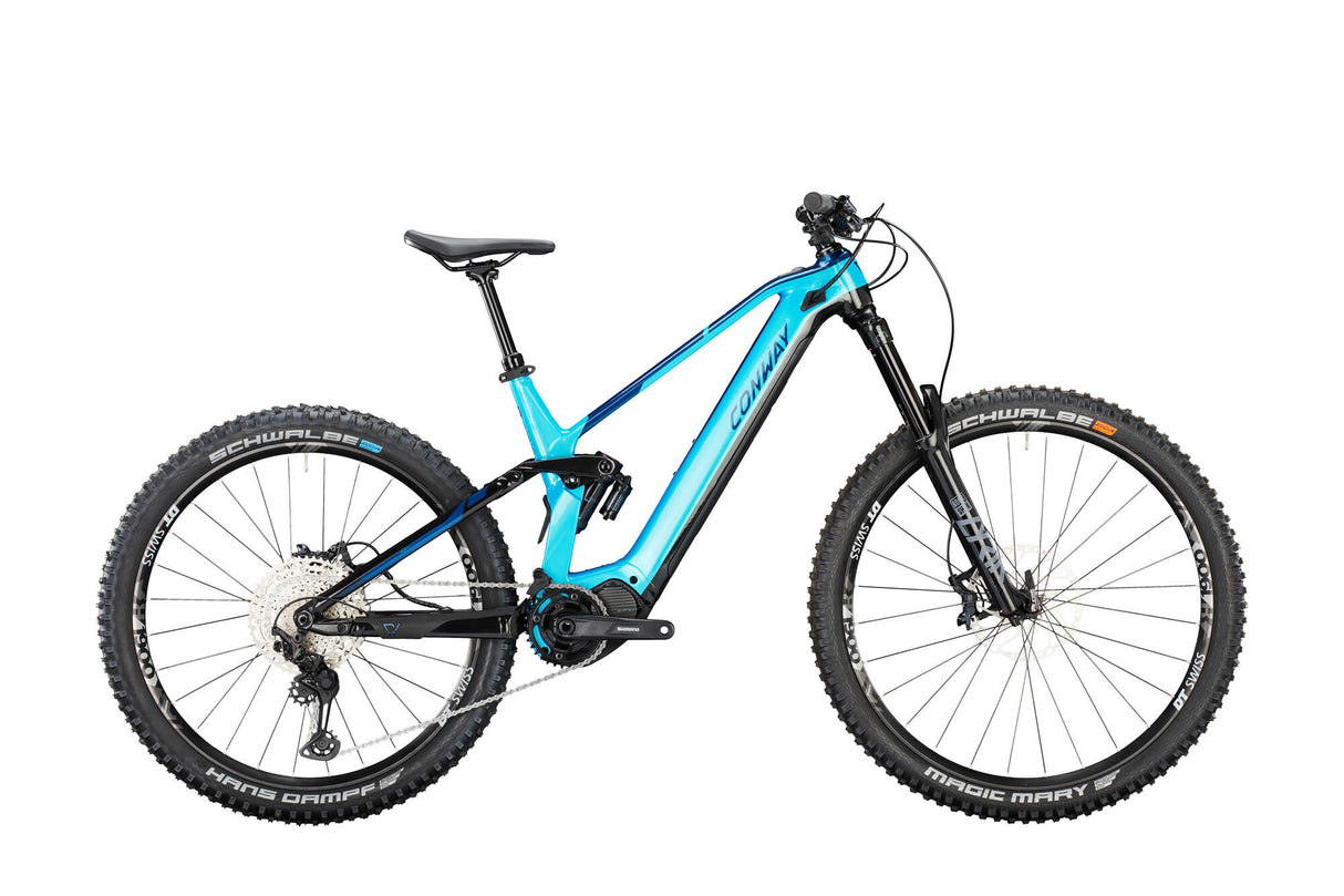 Conway elektrisk mtb fuld affjedring ewme 5,9 mx mod. 24 elcykel konv. ewme 5,9 mx 29 41 fuld sus.turq. kasket.