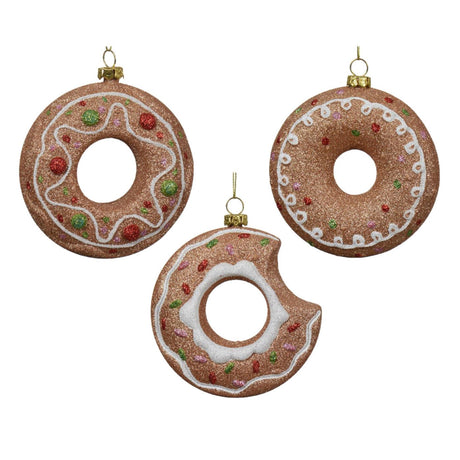 Decoris julevedhæng donut plast dia.10cm