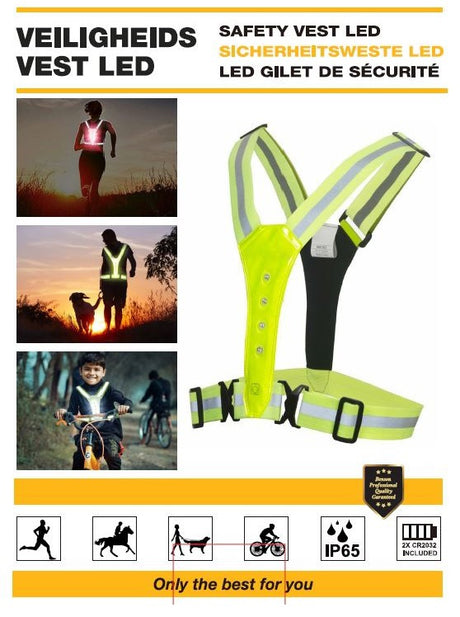 Enzo produkter hi-vis vest sikkerhedsvest LED