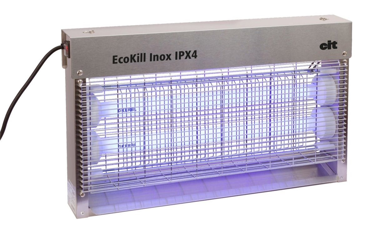 Ecokill produkter elektrisk flueboks rustfrit stål ipx4 2 x 15w