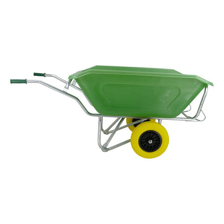 Fort products wheelbarrow f s 350l green galvanized base 2 mm wheel